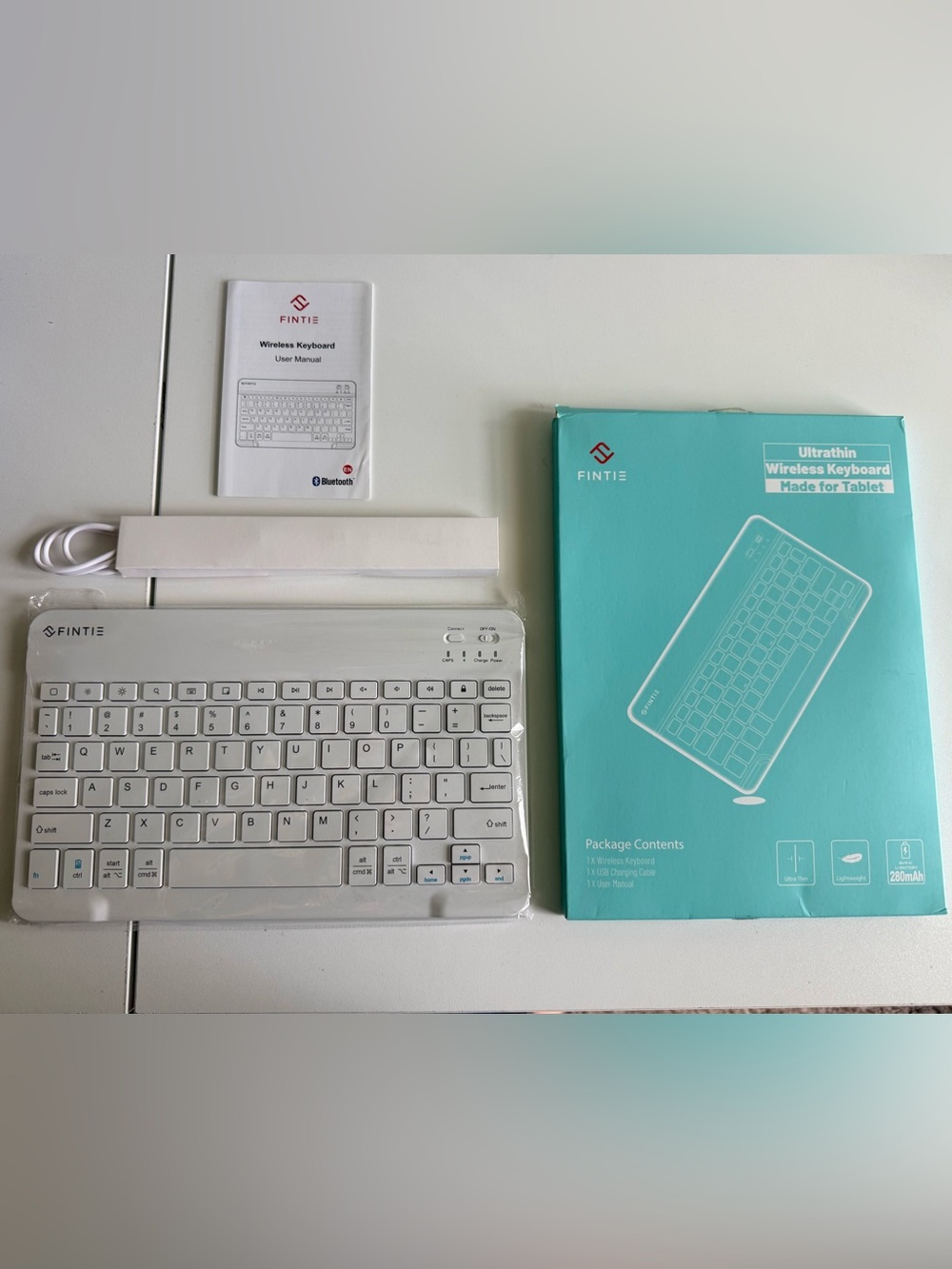 Fintie Wireless Bluetooth Keyboard (WHITE)